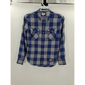 Levi's New York Met's Mens Small Royal Western‎ Full-Snap Shirt